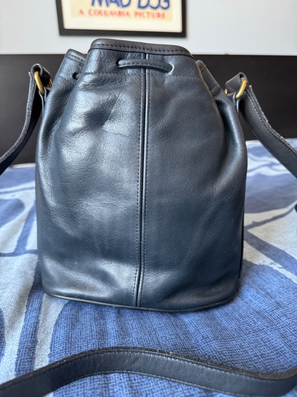 Vintage Coach Leather Drawstring Bucket Bag - Picture 3 of 4